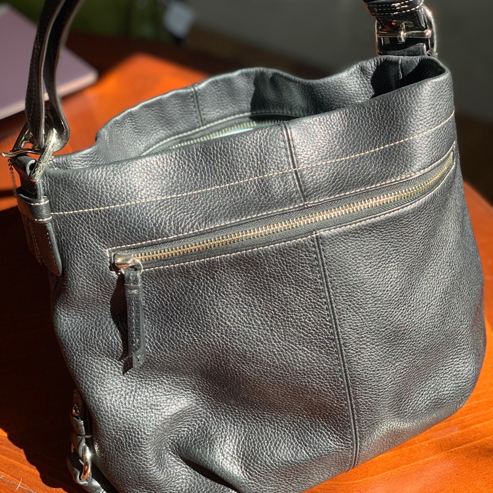 COACH Pebbled Leather Convertible Hobo